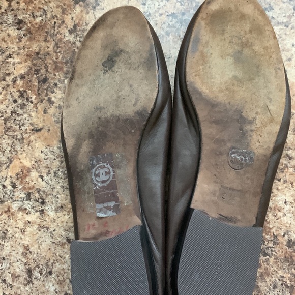 Authentic Chanel Ballet flats. Brown size 9.5 - Picture 2 of 6